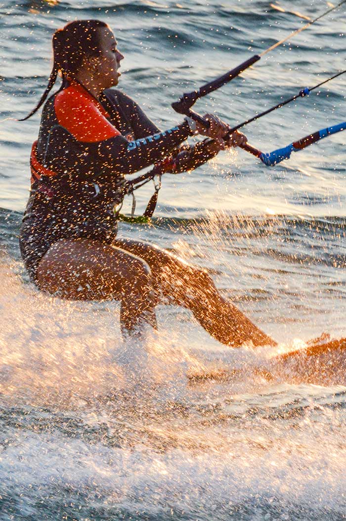 Kitesurf dans un décor de rêve