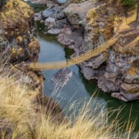 Passerelle Inca à Qeswachaka au Pérou