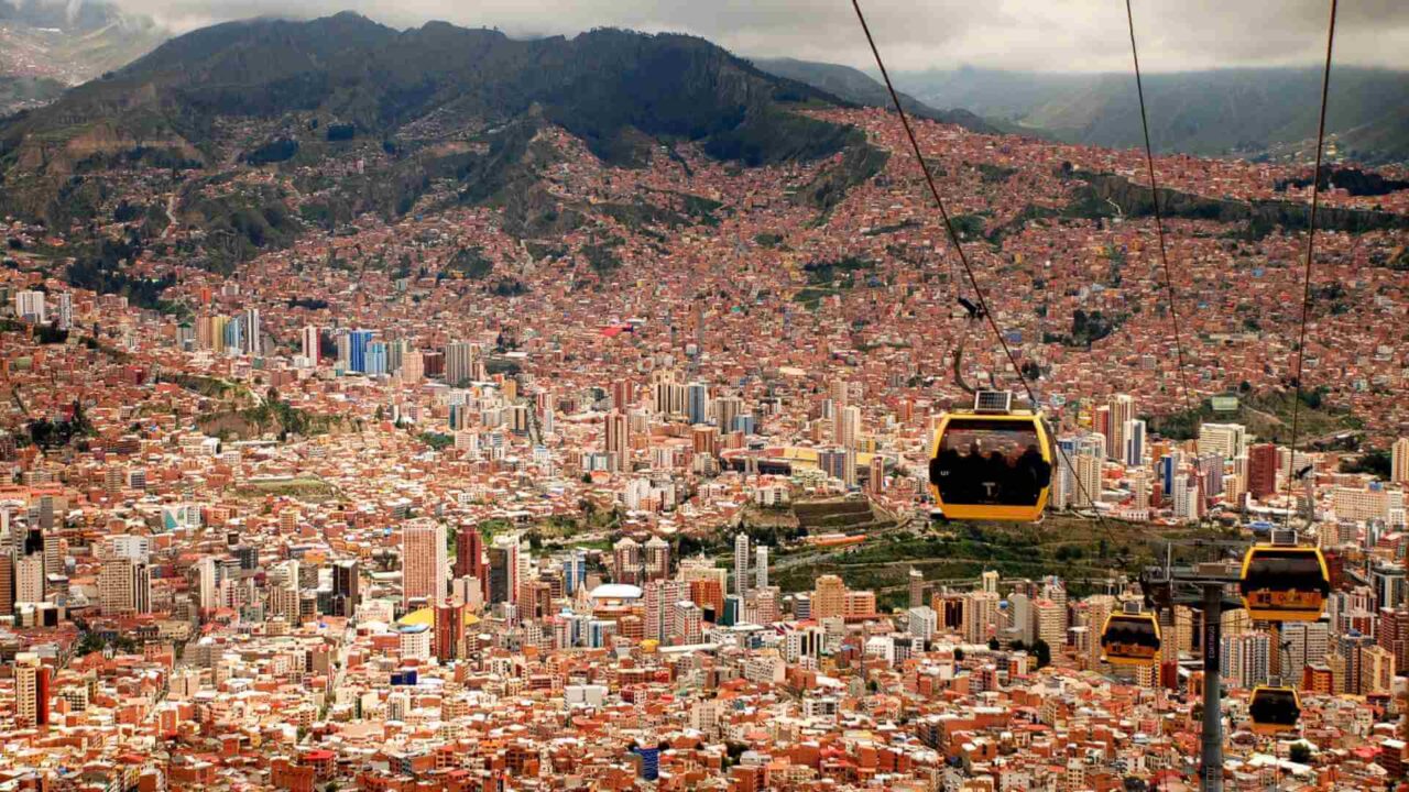 télécabine ville la paz ocre
